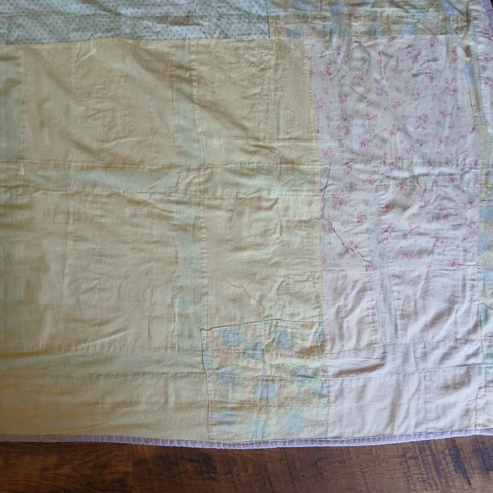 Vtg Sunbonnet Sue Dutch Bonnet Girls Quilt 92x77